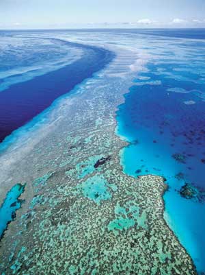 australia's barrier reef - sky view