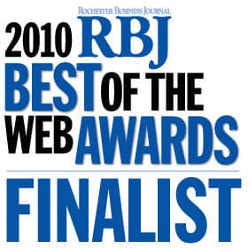 RBJ Rochester Business Journal Finalist Web Award